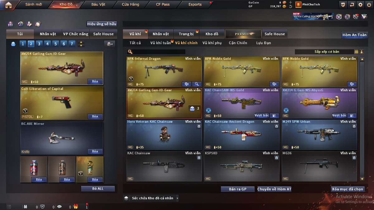 shop acc cf uy tin gia re